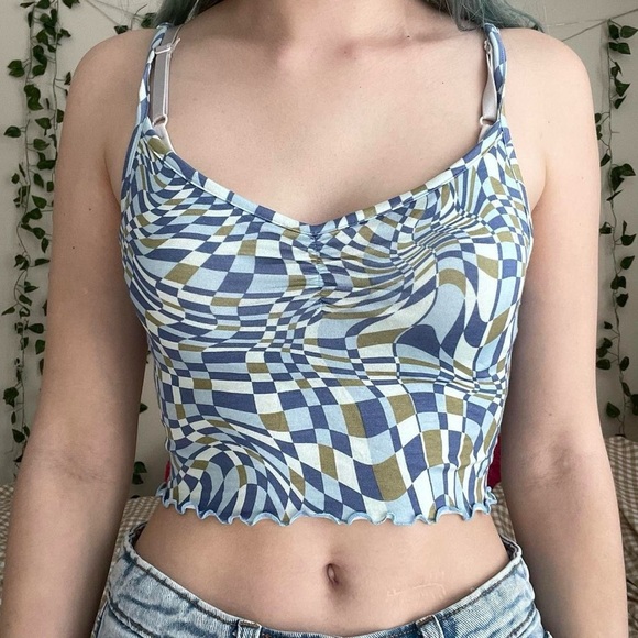 Pacsun BNWT Trippy Swirl Crop Top - Picture 2 of 5
